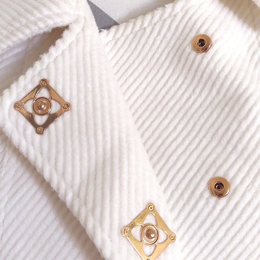 Chico's white corduroy coat - Picture 3 of 8